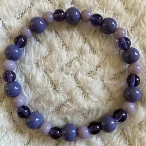 Handmade Purple Beaded Bracelet